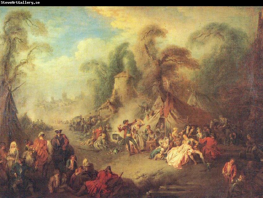 Pater, Jean-Baptiste A Country Festival with Soldiers Rejoicing